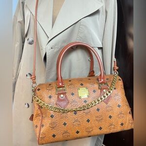 Authentic MCM vintage Congnac satchel bag (MCM4)